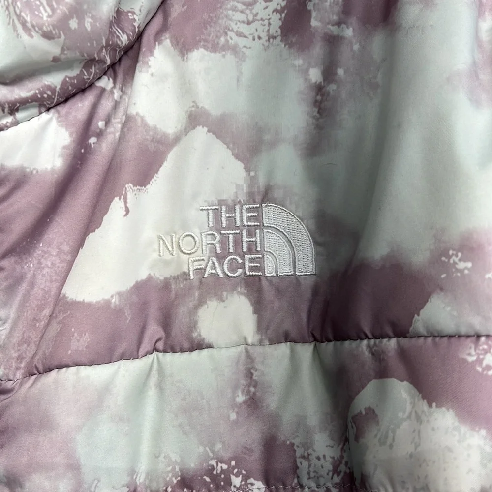 The North Face Pink/White Reversible Mossbud Swirl Coat Jacket Girl's‎ Size XL